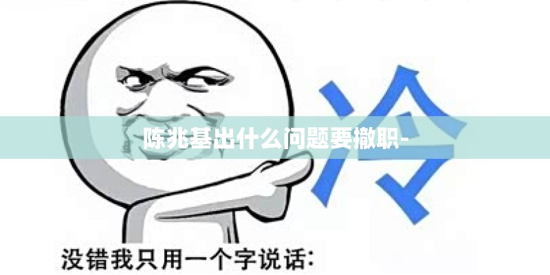 陈兆基出什么问题要撤职-