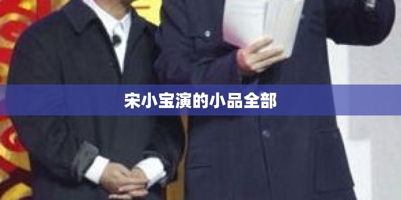 宋小宝演的小品全部