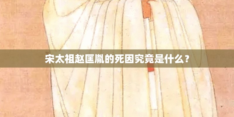 宋太祖赵匡胤的死因究竟是什么？