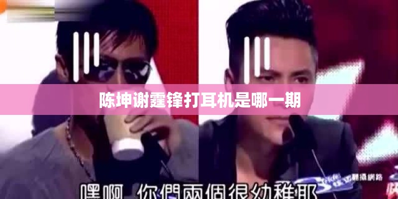 陈坤谢霆锋打耳机是哪一期